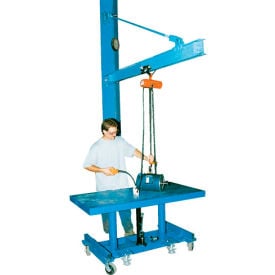 High-Ceiling Tie Rod Wall Mount Jib Crane JIB-HC-6 600 Lb. Capacity