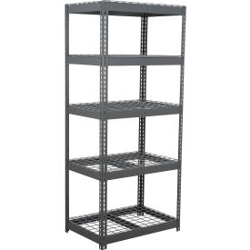 Global Industrial 5 Shelf Extra Heavy Duty Boltless Shelving Starter 36""Wx12""Dx120""HWire Deck