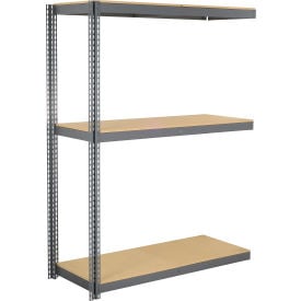 Global Industrial 3 Shelf Extra Heavy Duty Boltless Shelving Add On 60""W x 18""D x 72""H Wood Deck