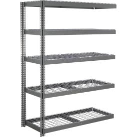 Global Industrial 5 Shelf Extra Heavy Duty Boltless Shelving Add On 72""W x 18""D x 72""H Wire Deck