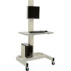Global Industrial™ Orbit Mobile Computer Cart with VESA Mount Beige