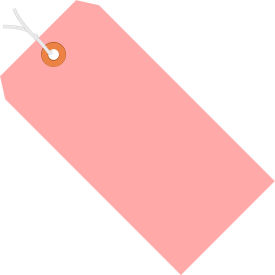 Global Industrial Shipping Tag Pre-Strung #12 8""L x 4""W Pink 500/Pack