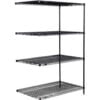 Nexel® 4 Shelf Black Epoxy Wire Shelving Unit Add On 72""W x 30""D x 63""H