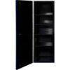 Extreme Tools DX Side Locker 5 Shelves 19""W x 21""D x 56-1/2""H Black with Blue Handle