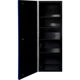 Extreme Tools DX Side Locker 5 Shelves 19""W x 21""D x 56-1/2""H Black with Blue Handle