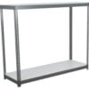 Global Industrial 2 Shelf Extra Heavy Duty Boltless Shelving Starter 60""Wx24""Dx36""HLaminate Deck
