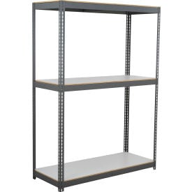 Global Industrial 3 Shelf Extra Heavy Duty Boltless Shelving Starter 60""Wx24""Dx48""HLaminate Deck