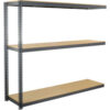 Global Industrial 3 Shelf Heavy Duty Channel Boltless Shelving Add On 96""W x 36""D x 72""HWood Deck