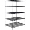 Nexel® 5 Shelf Black Epoxy Wire Shelving Unit Starter 60""W x 36""D x 86""H