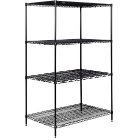 Nexel® 4 Shelf Black Epoxy Wire Shelving Unit Starter 36""W x 30""D x 86""H