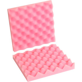 Global Industrial™ Anti Static Convoluted Foam Sets 10""W x 10""L x 2"" Thick Pink 24/Pack