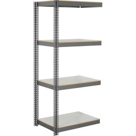 Global Industrial 4 Shelf Extra Heavy Duty Boltless Shelving Add On 48""Wx24""Dx96""H Laminate Deck