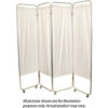 FEI Standard 4-Panel Privacy Screen with Casters 6 mil Vinyl Panels 62""W x 68""H White