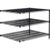 Nexel® 3 Shelf Black Epoxy Wire Shelving Unit Add On 60""W x 36""D x 34""H