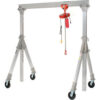 Adjustable Height Aluminum Gantry Crane 8'W x 7'8-10'2""H 2000 Lb. Capacity