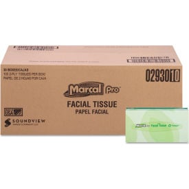 Marcal PRO® Recycled Facial Tissue 2-Ply 100/Box 30 Boxes/Case - 2930