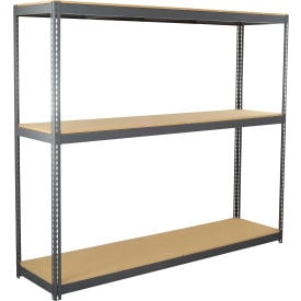 Global Industrial 2 Shelf Extra Heavy Duty Boltless Shelving Starter 96""W x 18""D x 36""HWood Deck