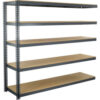 Global Industrial 5 Shelf Extra Heavy Duty Boltless Shelving Add On 96""W x 24""D x 96""H Wood Deck