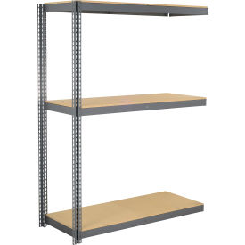 Global Industrial 3 Shelf Extra Heavy Duty Boltless Shelving Add On 72""W x 24""D x 72""H Wood Deck