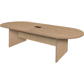 Regency Legacy Racetrack Conference Table with Charging Port 120""L x 47""W x 29""H Noble Oak