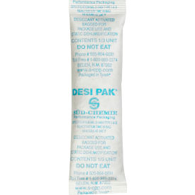 Tyvek® Clay Desiccant Bags 1""W x 3-1/2""L x 1/4""D White 700 Packs