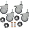 Nexel® CA5SBP (2) Swivel (2) Swivel Brake Stem Casters 5"" Polymer Set of (4) 1200 lb Cap