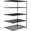 Nexel® 5 Shelf Black Epoxy Wire Shelving Unit Add On 48""W x 36""D x 74""H