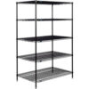 Nexel® 5 Shelf Black Epoxy Wire Shelving Unit Starter 72""W x 30""D x 63""H