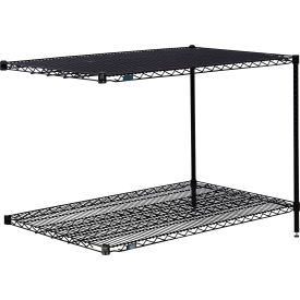 Nexel® 2 Shelf Black Epoxy Wire Shelving Unit Add On 48""W x 30""D x 34""H