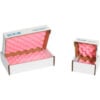 Global Industrial™ Anti Static Foam Shippers 8""W x 14""L x 2-3/4""D Pink/White 24/Pack