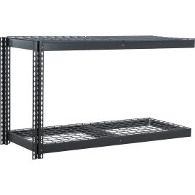 Global Industrial 2 Shelf Extra Heavy Duty Boltless Shelving Add On 72""W x 18""D x 36""H Wire Deck
