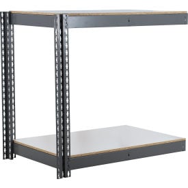 Global Industrial 2 Shelf Extra Heavy Duty Boltless Shelving Add On 48""Wx12""Dx36""HLaminate Deck