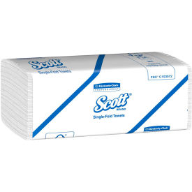 Scott® 1-Fold Paper Towels 9-3/8 x 10-1/2 White 250/Pack 16 Packs/Case - KIM01700