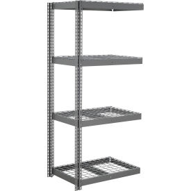Global Industrial 4 Shelf Extra Heavy Duty Boltless Shelving Add On 36""W x 24""D x 96""H Wire Deck