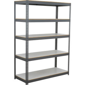 Global Industrial 5 Shelf Extra Heavy Duty Boltless Shelving Starter 72""Wx18""Dx72""HLaminate Deck