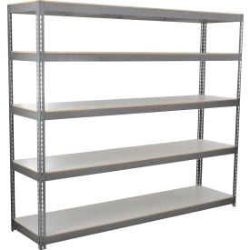 Global Industrial 5 Shelf Extra Heavy Duty Boltless Shelving Starter 96""Wx24""Dx120""HLaminate Deck