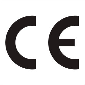 Tape Logic® Regulated Labels ''C E''1"" x 1"" Black/White Roll of 500