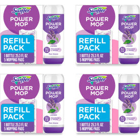Swiffer® PowerMop Cleaning Solution & Pads Refill Pack Lavender Scent Purple 4/Case