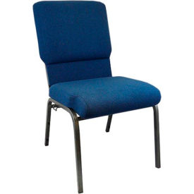 Flash Furniture® Advantage Stacking Church Chair Black Frame/Navy Seat