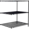 Nexel® 3 Shelf Black Epoxy Wire Shelving Unit Add On 48""W x 36""D x 54""H