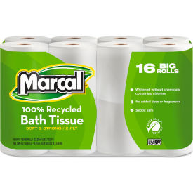 100 Premium Recycled 2-Ply Toilet Tissue 16 Rolls per Pack - MRC1646616PK