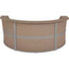 Regency Marque Triple Unit Reception Curved Desk Workstation 143-1/2""W x 71""D x 45-1/2""H Noble Oak