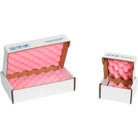 Global Industrial™ Anti Static Foam Shippers 12""W x 18""L x 2-3/4""D Pink/White 24/Pack