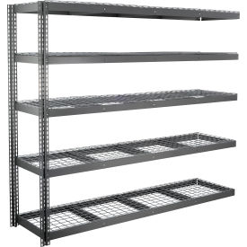 Global Industrial 5 Shelf Extra Heavy Duty Boltless Shelving Add On 96""W x 18""D x 72""H Wire Deck