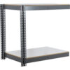 Global Industrial 2 Shelf Extra Heavy Duty Boltless Shelving Add On 48""Wx18""Dx36""HLaminate Deck