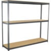 Global Industrial 3 Shelf Extra Heavy Duty Boltless Shelving Starter 96""W x 18""D x 84""HWood Deck