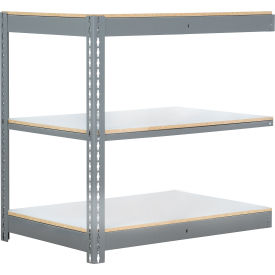 Global Industrial 3 Shelf Standard Duty Boltless Shelving Add On 48""Wx24""Dx36""H Laminate Deck