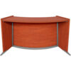 Regency Marque Curved ADA Compliant Reception Station 62-1/2""W x 25""D x 33""H Cherry