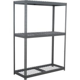 Global Industrial 3 Shelf Extra Heavy Duty Boltless Shelving Starter 60""Wx24""Dx120""HWire Deck