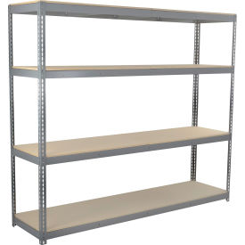 Global Industrial 4 Shelf Extra Heavy Duty Boltless Shelving Starter 96""Wx24""Dx120""HWood Deck